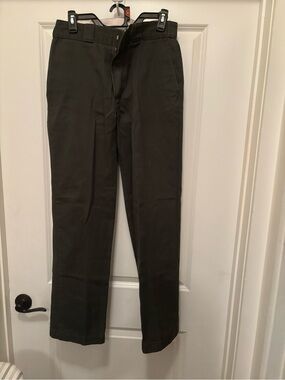 Dickies Men's Straight-Leg Dress Pants - Dark Olive